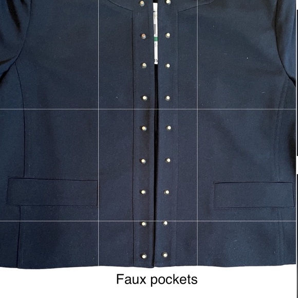 NWT Michael Kors Black Jacket With Gold Stud Detail. Size Large - Picture 10 of 15